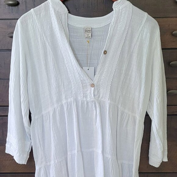 Blanco By Nature Tops - NEW with TAGS: Peasant Blouse Summer Cover Up